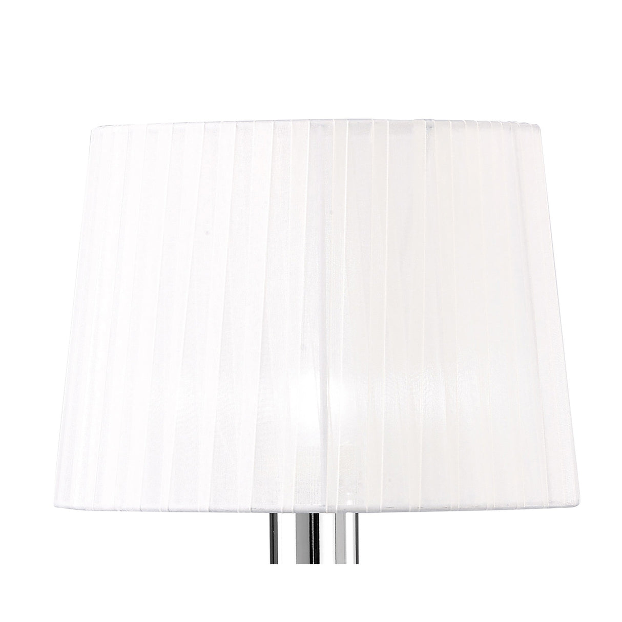 Loewe Large 1 Light Table Lamp - Polished Chrome With White Shade