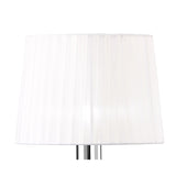 Loewe Large 1 Light Table Lamp - Polished Chrome With White Shade