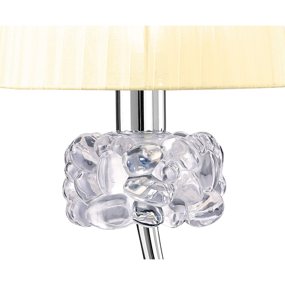 Loewe Large 1 Light Table Lamp - Polished Chrome With Cream Shade