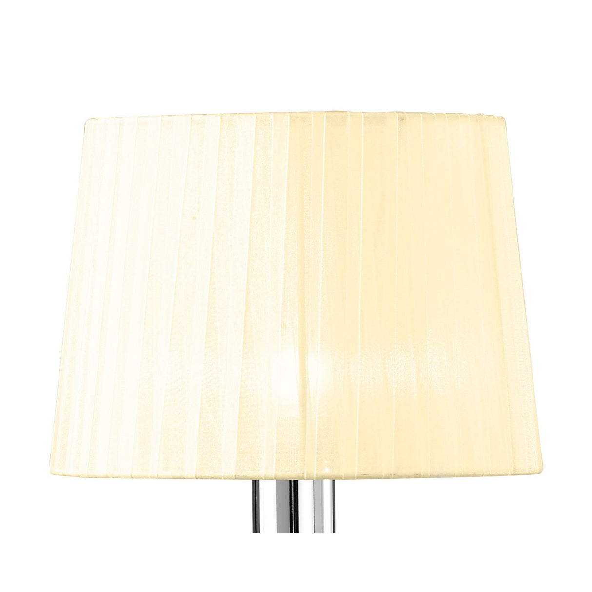 Loewe Large 1 Light Table Lamp - Polished Chrome With Cream Shade