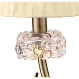 Loewe Small 1 Light Table Lamp - Antique Brass With Cream Shade