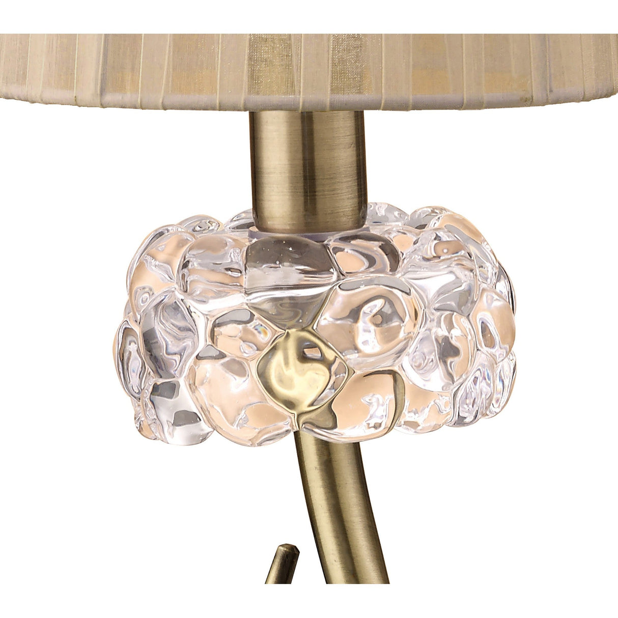 Loewe Small 1 Light Table Lamp - Antique Brass With Bronze Shade