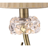 Loewe Small 1 Light Table Lamp - Antique Brass With Bronze Shade