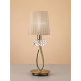 Loewe Small 1 Light Table Lamp - Antique Brass With Bronze Shade