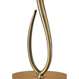 Loewe Small 1 Light Table Lamp - Antique Brass With White Shade