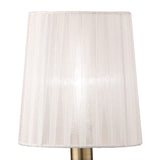 Loewe Small 1 Light Table Lamp - Antique Brass With White Shade