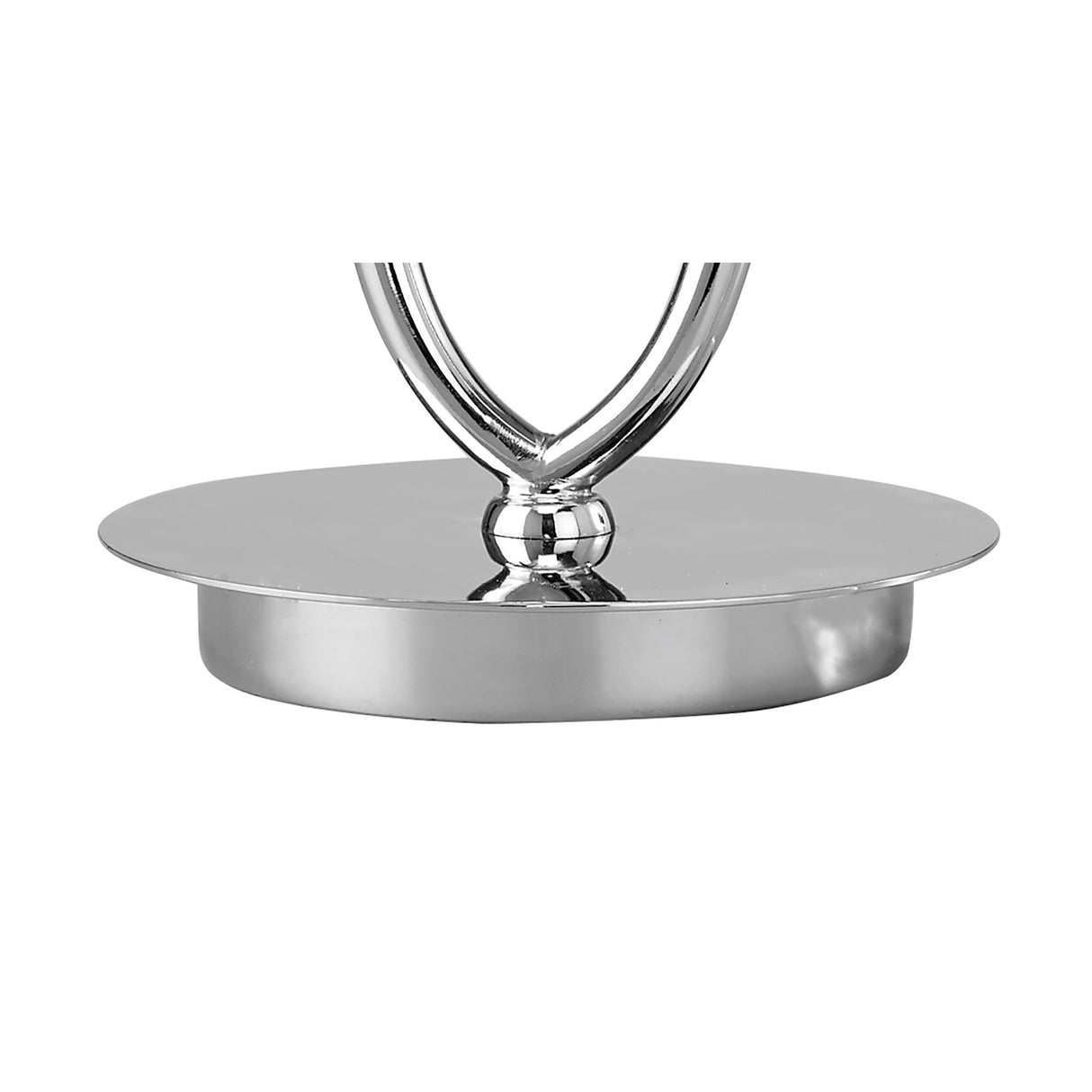 Loewe Small 1 Light Table Lamp - Polished Chrome With White Shade