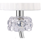 Loewe Small 1 Light Table Lamp - Polished Chrome With White Shade