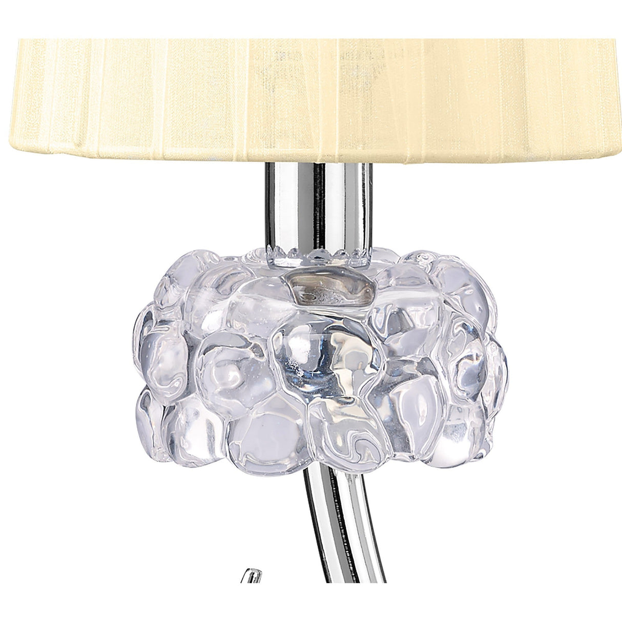 Loewe Small 1 Light Table Lamp - Polished Chrome With Cream Shade