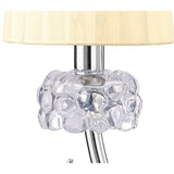 Loewe Small 1 Light Table Lamp - Polished Chrome With Cream Shade