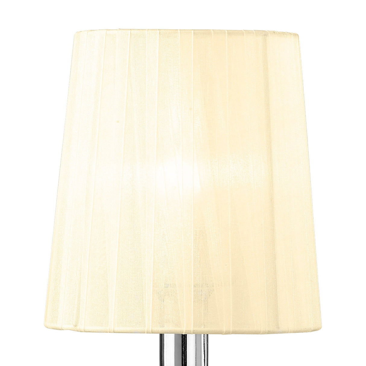 Loewe Small 1 Light Table Lamp - Polished Chrome With Cream Shade