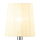 Loewe Small 1 Light Table Lamp - Polished Chrome With Cream Shade