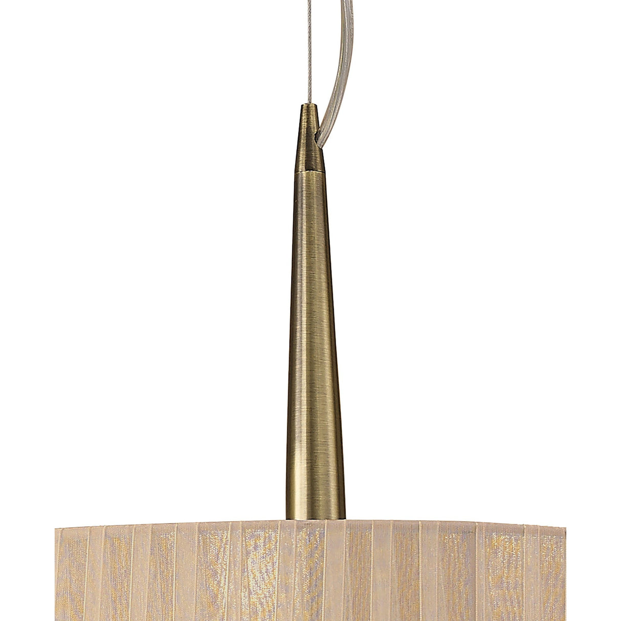 Loewe 3 Light Pendant Light – Antique Brass With Soft Bronze Shade