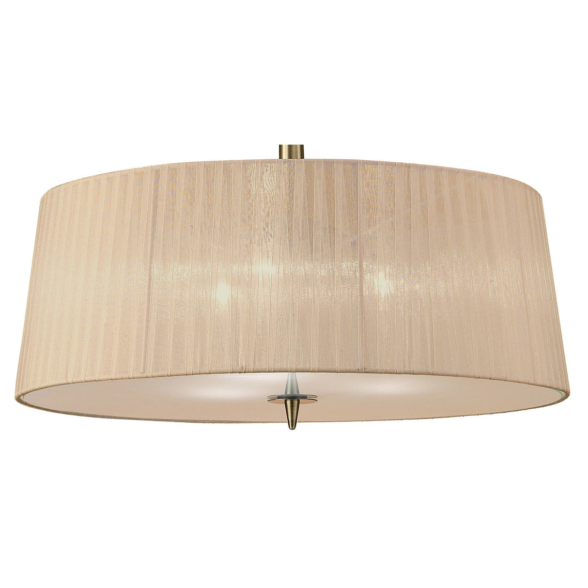 Loewe 3 Light Pendant Light – Antique Brass With Soft Bronze Shade
