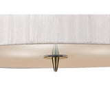 Loewe 3 Light Pendant Light – Antique Brass With White Shade