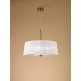 Loewe 3 Light Pendant Light – Antique Brass With White Shade
