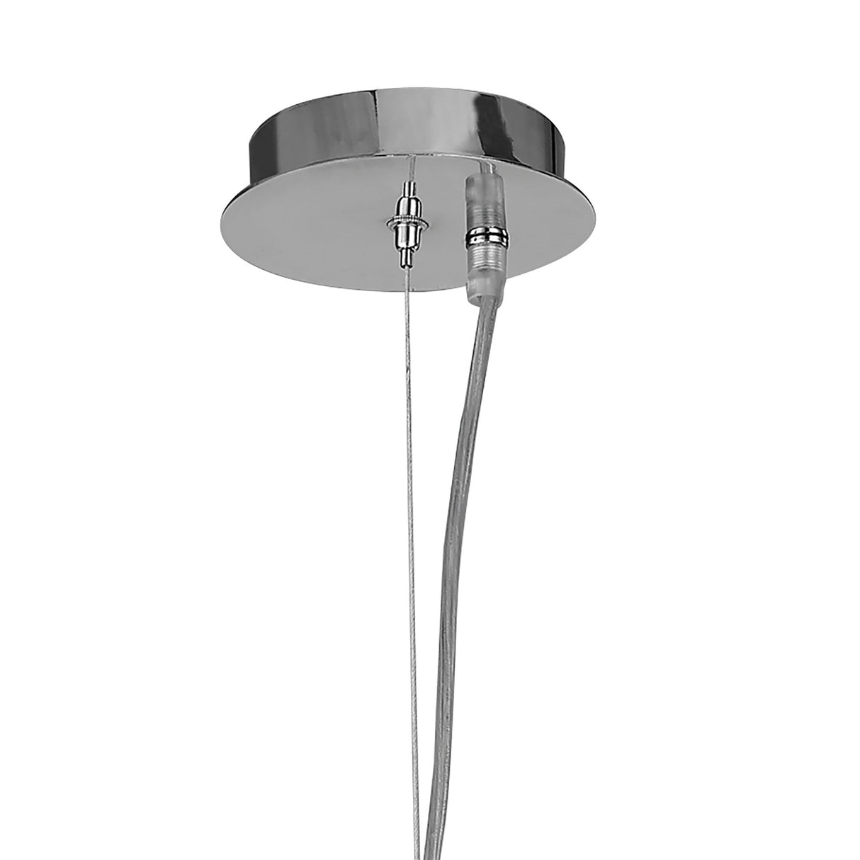 Loewe 3 Light Pendant Light – Polished Chrome With White Shade
