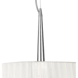 Loewe 3 Light Pendant Light – Polished Chrome With White Shade