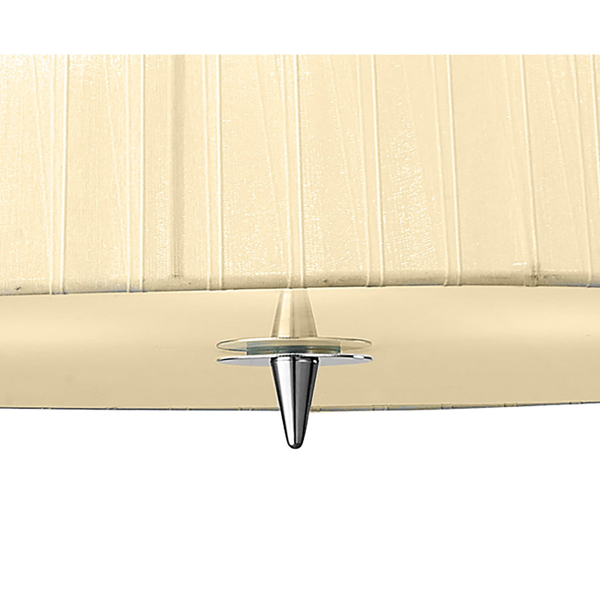 Loewe 3 Light Pendant Light – Polished Chrome With Cream Shade