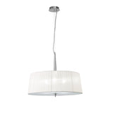 Loewe 3 Light Pendant Light – Polished Chrome With White Shade
