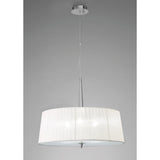 Loewe 3 Light Pendant Light – Polished Chrome With White Shade