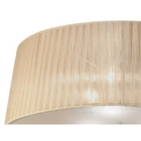 Loewe 3 Light Flush Ceiling Light - Antique Brass With Soft Bronze Shade