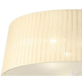 Loewe 3 Light Flush Ceiling Light - Polished Chrome With Cream Shade