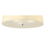 Loewe 3 Light Flush Ceiling Light - Polished Chrome With Cream Shade