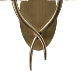 Loewe 2 Light Wall Light - Brass With White Shade