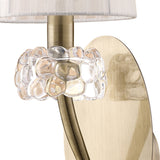 Loewe 1 Light Wall Light - Brass With White Shade