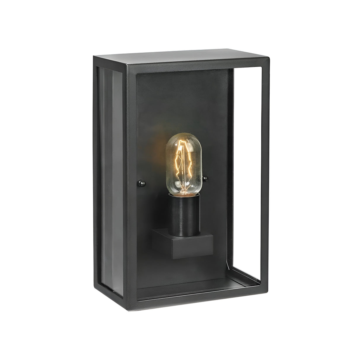 Lofoten 1 Light Half Lantern - Black