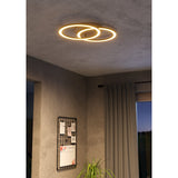 Lomaltas Smart LED Flush Ceiling Light 99676 - Black & Brown