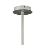 Looker 78cm 5 Light Chandelier - Matt White & Beech