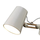 Looker 66cm 3 Light Chandelier - Matt White & Beech