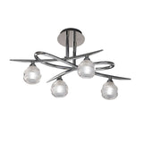 Loop 4 Light Semi-Flush Ceiling Light – Polished Chrome