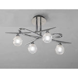 Loop 4 Light Semi-Flush Ceiling Light – Polished Chrome