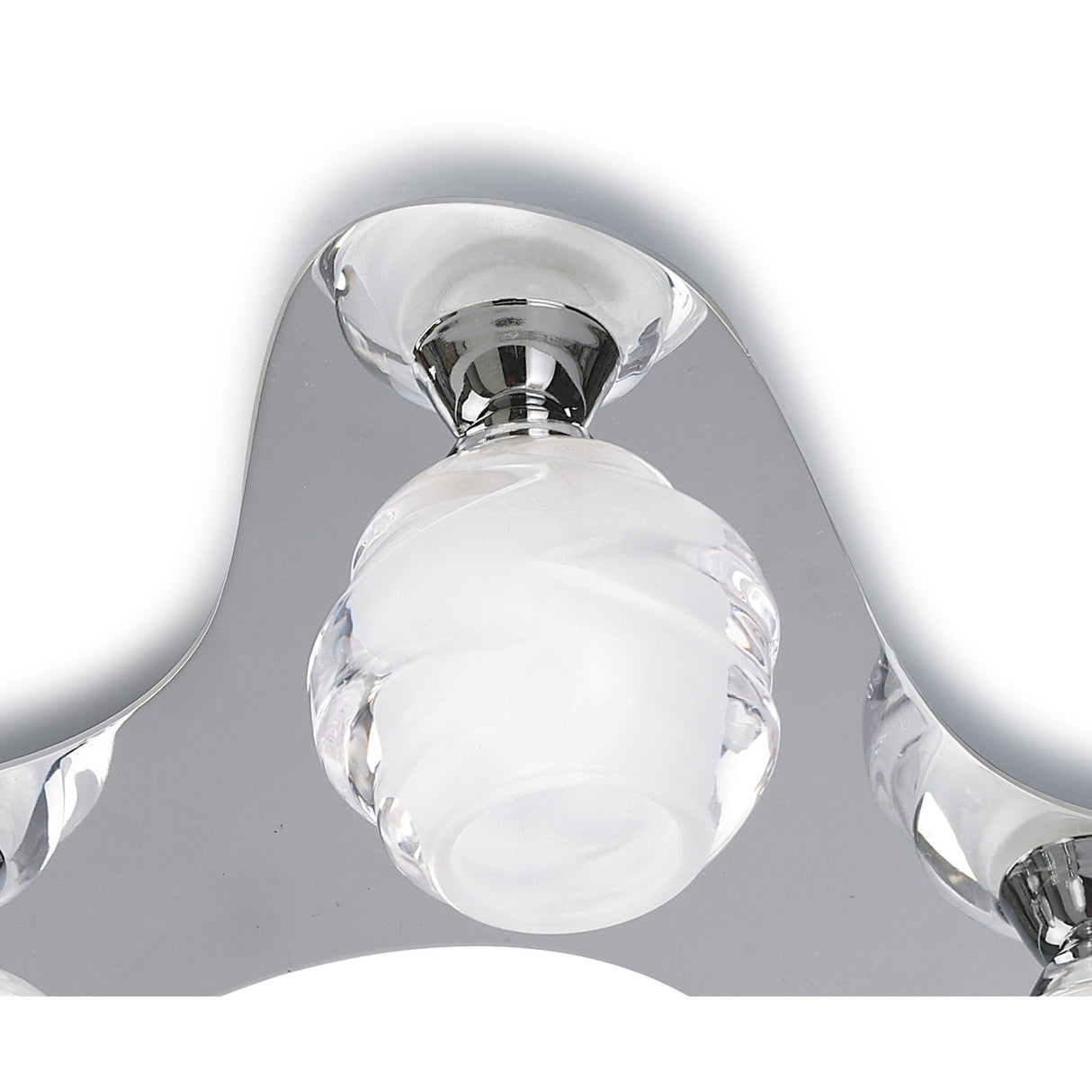 Loop 3 Light Flush Ceiling Light - Polished Chrome