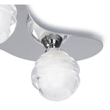 Loop 3 Light Flush Ceiling Light - Polished Chrome