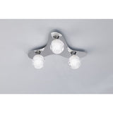 Loop 3 Light Flush Ceiling Light - Polished Chrome