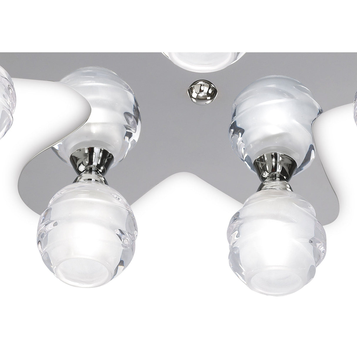 Loop 5 Light Flush Ceiling Light - Polished Chrome