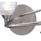 Loop 2 Light Wall Light With Switch - Satin Nickel