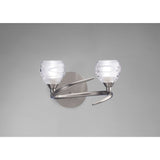 Loop 2 Light Wall Light - Satin Nickel