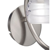 Loop 1 Light Wall Light With Switch - Satin Nickel