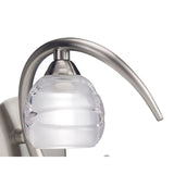 Loop 1 Light Wall Light With Switch - Satin Nickel