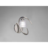 Loop 1 Light Wall Light With Switch - Satin Nickel