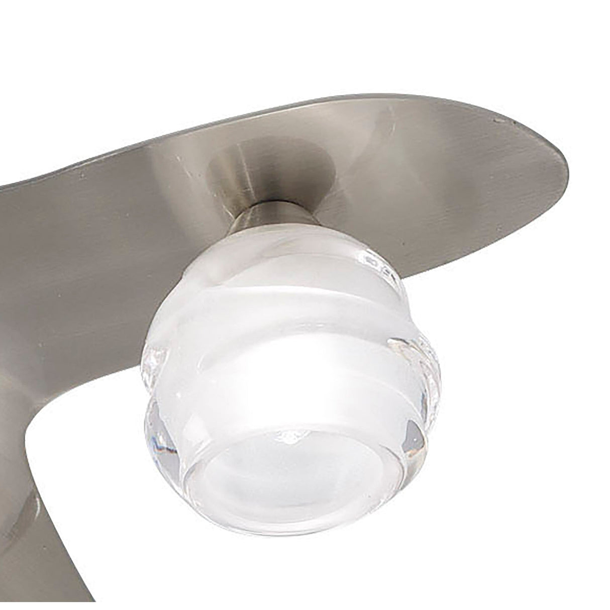 Loop 5 Light Flush Ceiling Light - Satin Nickel