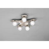 Loop 5 Light Flush Ceiling Light - Satin Nickel