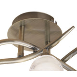 Loop 3 Light Flush Ceiling Light - Antique Brass