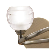 Loop 2 Light Wall Light With Switch - Antique Brass