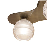 Loop 3 Light Flush Ceiling Light - Antique Brass